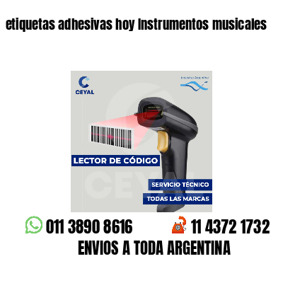 etiquetas adhesivas hoy Instrumentos musicales