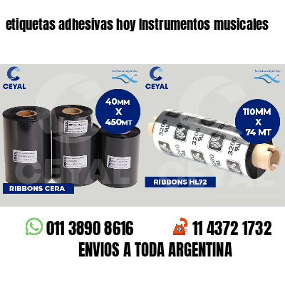 etiquetas adhesivas hoy Instrumentos musicales