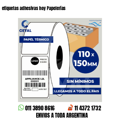 etiquetas adhesivas hoy Papelerías