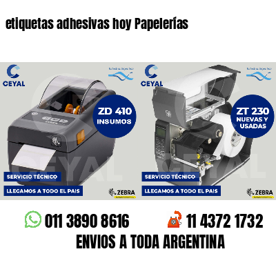 etiquetas adhesivas hoy Papelerías