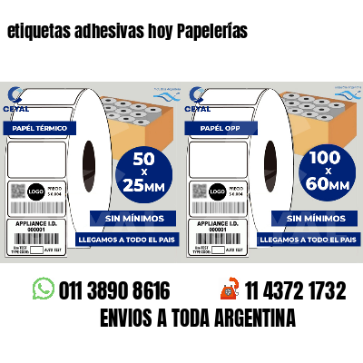 etiquetas adhesivas hoy Papelerías