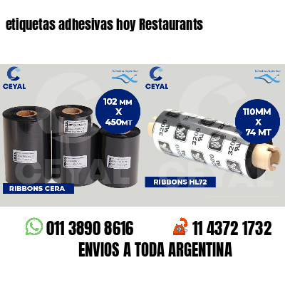 etiquetas adhesivas hoy Restaurants