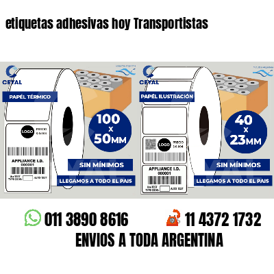 etiquetas adhesivas hoy Transportistas