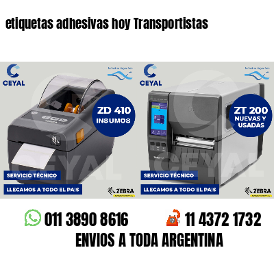 etiquetas adhesivas hoy Transportistas