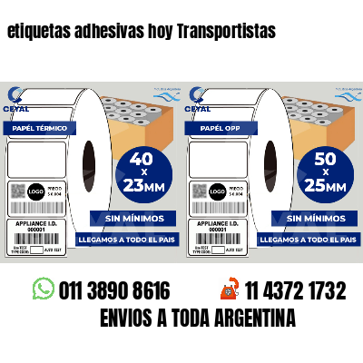 etiquetas adhesivas hoy Transportistas