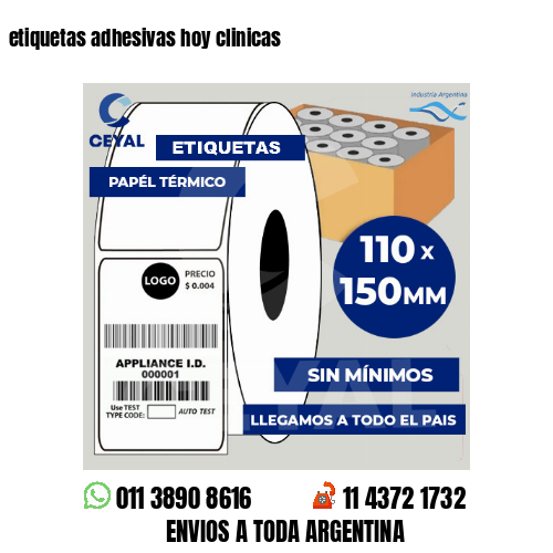 etiquetas adhesivas hoy clinicas