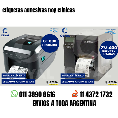 etiquetas adhesivas hoy clinicas