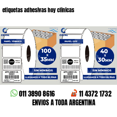 etiquetas adhesivas hoy clinicas