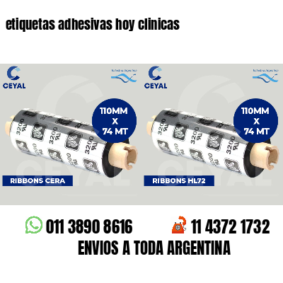 etiquetas adhesivas hoy clinicas