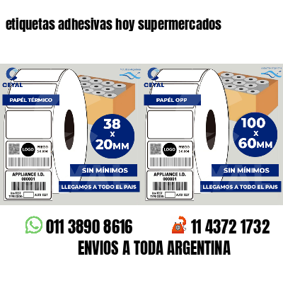 etiquetas adhesivas hoy supermercados