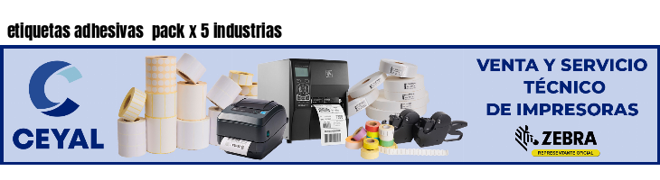 etiquetas adhesivas  pack x 5 industrias