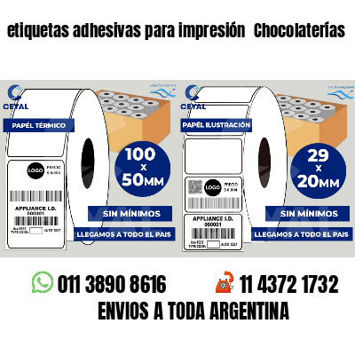 etiquetas adhesivas para impresión  Chocolaterías