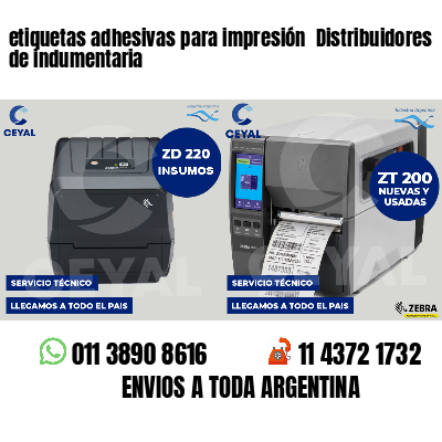 etiquetas adhesivas para impresión  Distribuidores de indumentaria