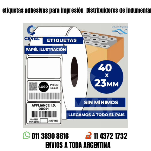 etiquetas adhesivas para impresión  Distribuidores de indumentaria