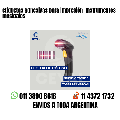 etiquetas adhesivas para impresión  Instrumentos musicales