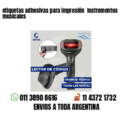 etiquetas adhesivas para impresión  Instrumentos musicales