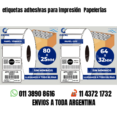 etiquetas adhesivas para impresión  Papelerías