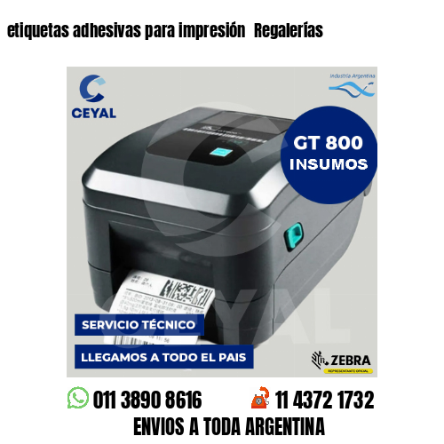 etiquetas adhesivas para impresión  Regalerías