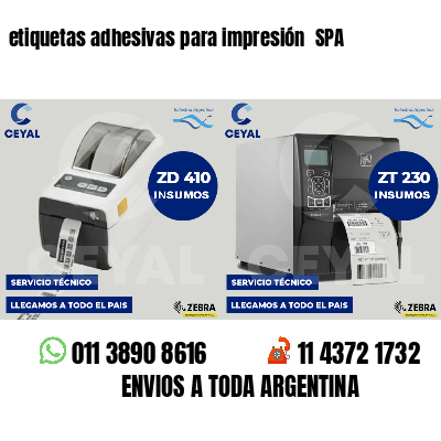 etiquetas adhesivas para impresión  SPA