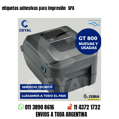 etiquetas adhesivas para impresión  SPA