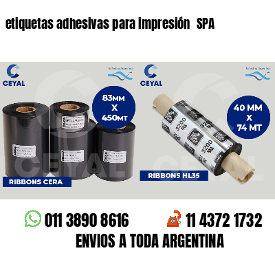 etiquetas adhesivas para impresión  SPA