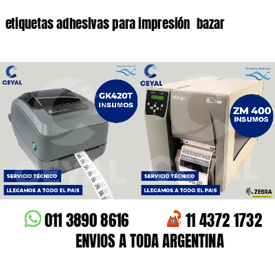 etiquetas adhesivas para impresión  bazar