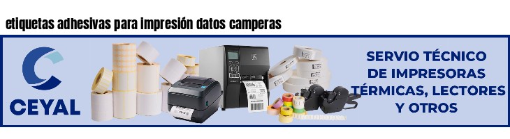 etiquetas adhesivas para impresión datos camperas