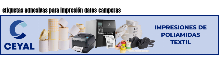 etiquetas adhesivas para impresión datos camperas