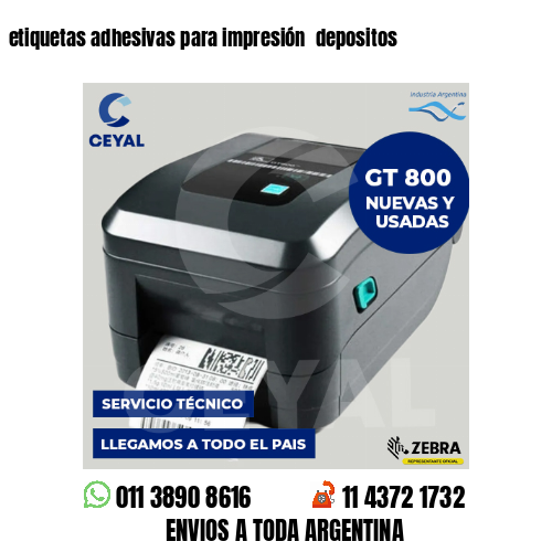 etiquetas adhesivas para impresión  depositos