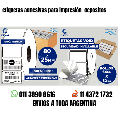 etiquetas adhesivas para impresión  depositos