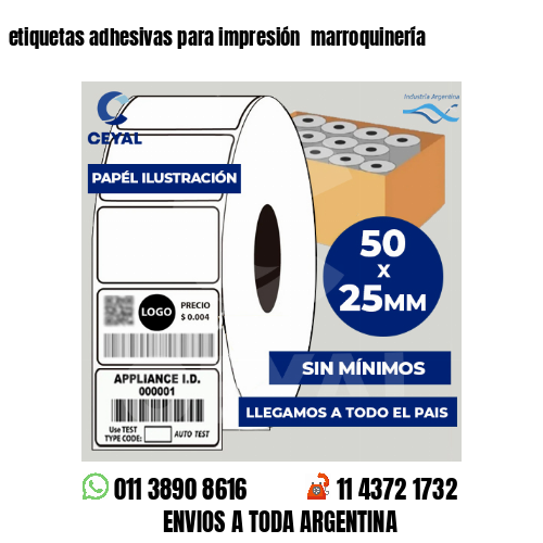 etiquetas adhesivas para impresión  marroquinería