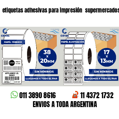 etiquetas adhesivas para impresión  supermercados