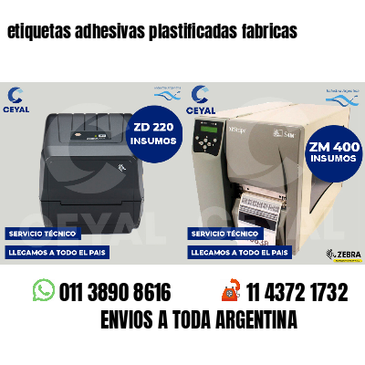 etiquetas adhesivas plastificadas fabricas