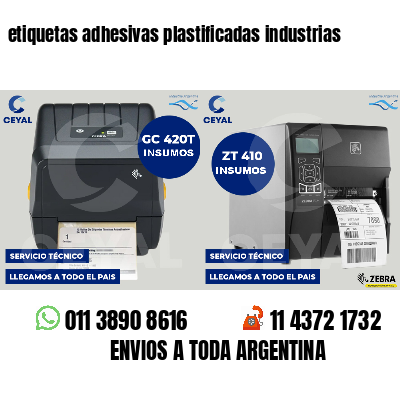 etiquetas adhesivas plastificadas industrias