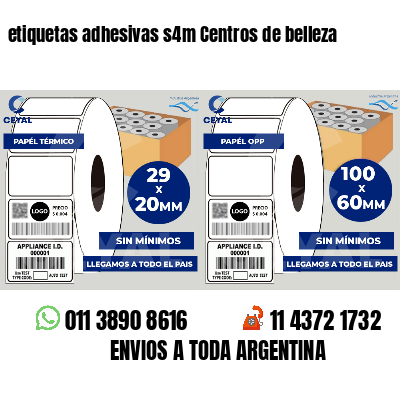 etiquetas adhesivas s4m Centros de belleza