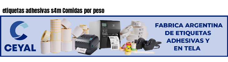 etiquetas adhesivas s4m Comidas por peso