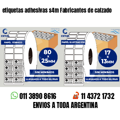 etiquetas adhesivas s4m Fabricantes de calzado