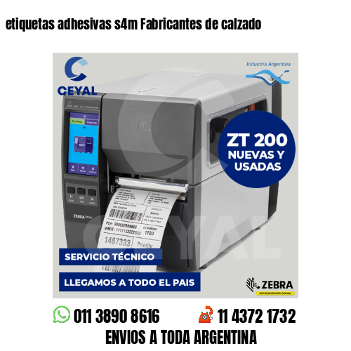 etiquetas adhesivas s4m Fabricantes de calzado