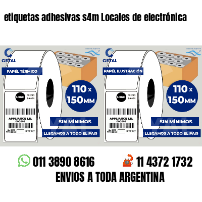 etiquetas adhesivas s4m Locales de electrónica