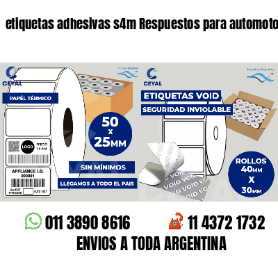 etiquetas adhesivas s4m Respuestos para automotores