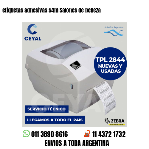 etiquetas adhesivas s4m Salones de belleza