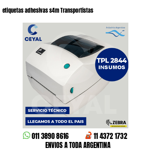 etiquetas adhesivas s4m Transportistas