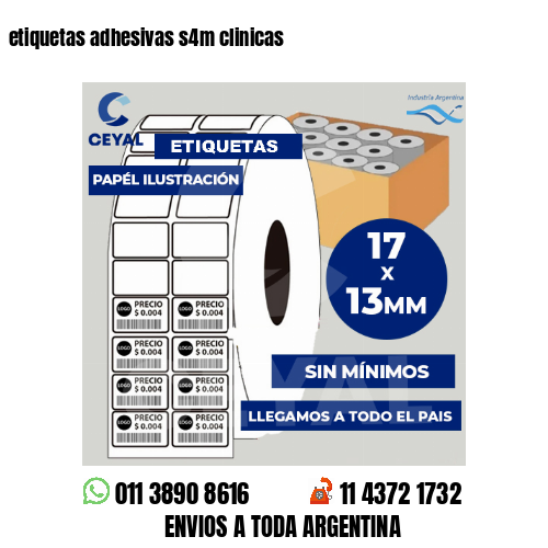 etiquetas adhesivas s4m clinicas