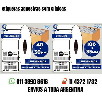 etiquetas adhesivas s4m clinicas