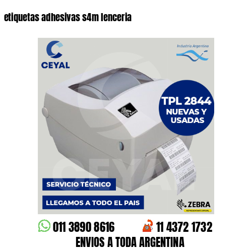 etiquetas adhesivas s4m lenceria