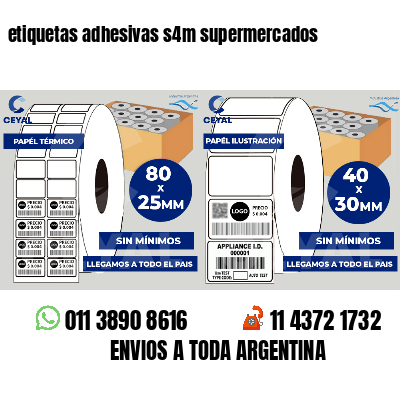 etiquetas adhesivas s4m supermercados