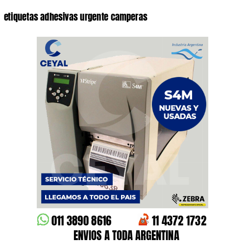 etiquetas adhesivas urgente camperas