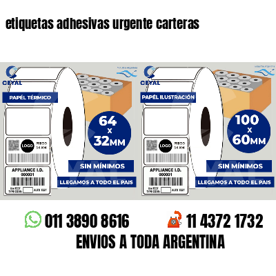 etiquetas adhesivas urgente carteras