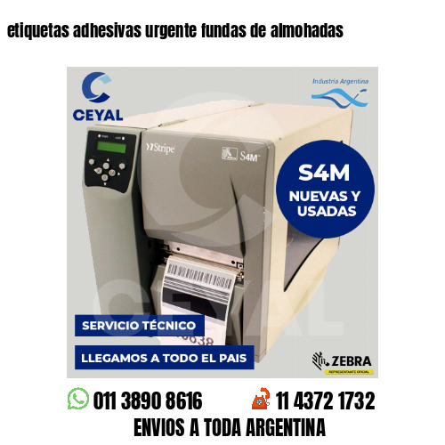 etiquetas adhesivas urgente fundas de almohadas