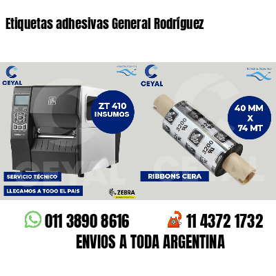 Etiquetas adhesivas General Rodríguez